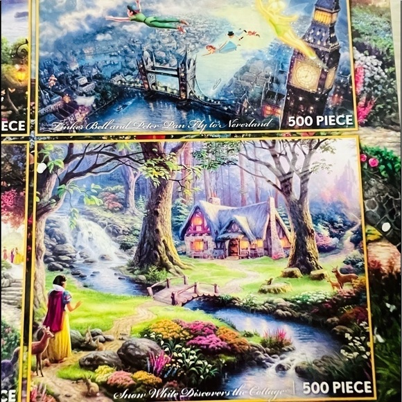 DISNEY Thomas Kinkade 4 in 1 Puzzle Set - Picture 8 of 9